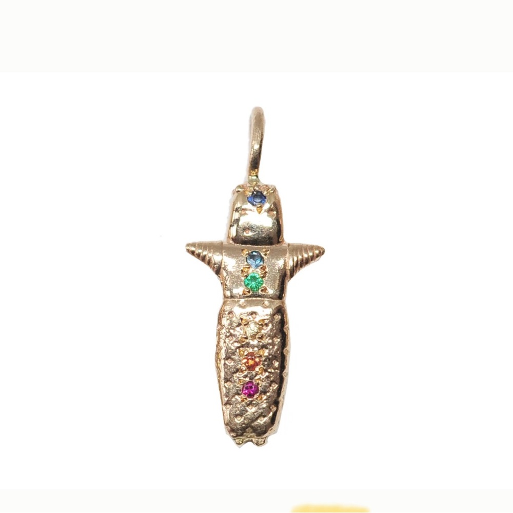 Sofia Zakia Ajpu Worry Doll Charm with 14kt 21.5” Chain